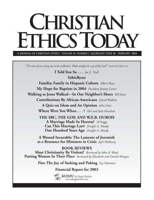 Issue 048 PDF Version - Christian <b>Ethics</b> Today