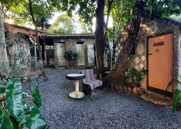  NOMADAS chalés, mini casinhas, bangalôs, área de camping e cozinha compartilhada